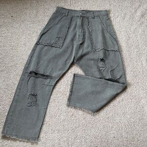 POL Harem Jeans - distressed gray small